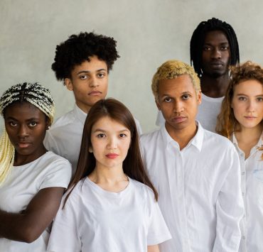 group of diverse young people with different appearances