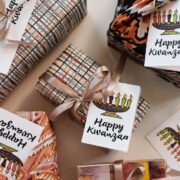 photo of gift boxes with greeting cards