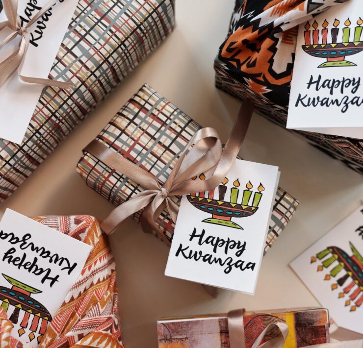 photo of gift boxes with greeting cards