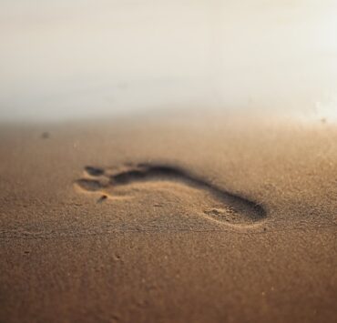 brown sand with heart shaped