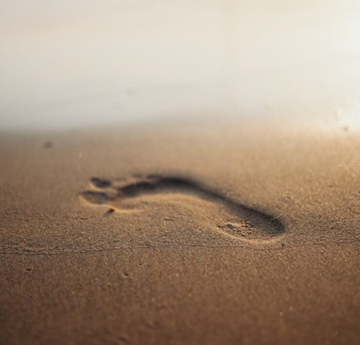 brown sand with heart shaped