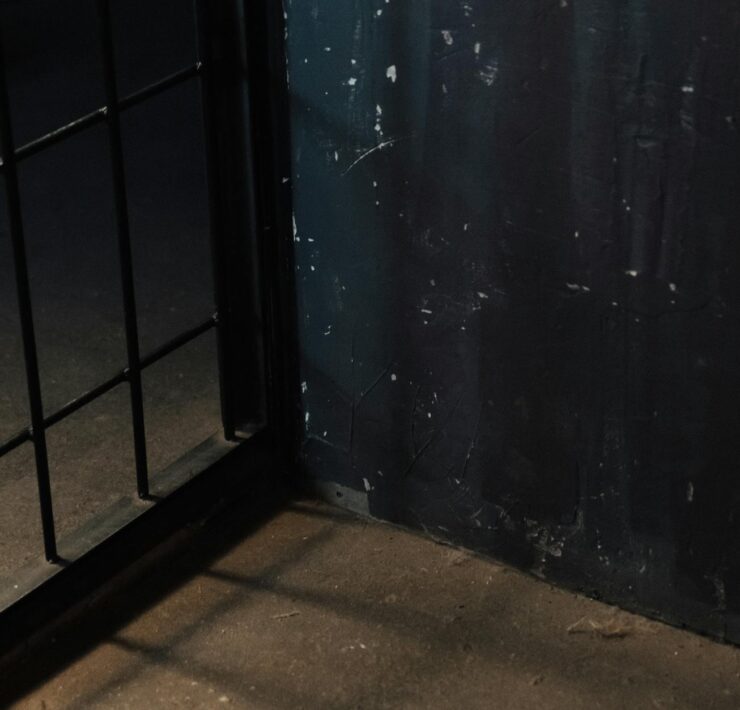 close up on corner in cell