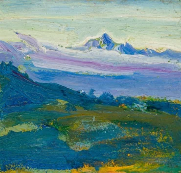 Mount Kenya, oil painting