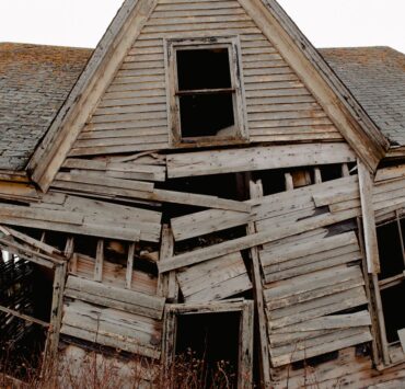 an old wooden house